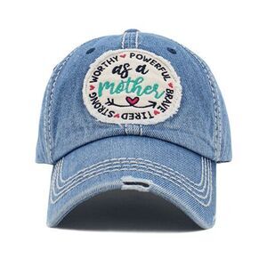 2/$30 Ladies Denim Blue Mother Baseball Hat